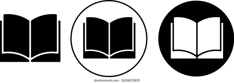  Open books sign. Including read. open book reading  knowledge.  Textbook symbol. journal literature business signs. Education concept
