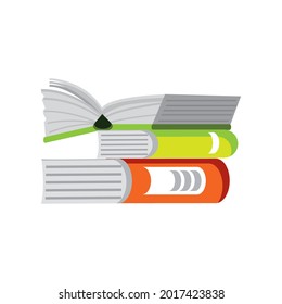 Offene Bücher einzeln auf Symbol