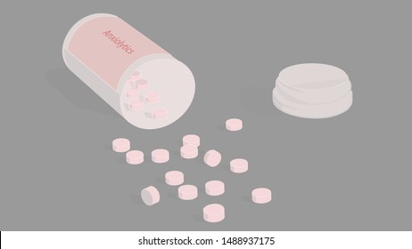 Open Bottle With Anxiolytic Tablets