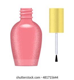 Open bottle of nail polish