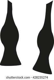 Open bow tie around neck
