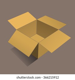 Open box 3d made in vector