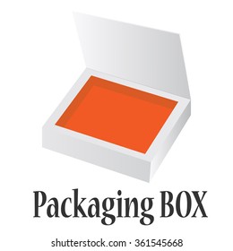  Open Box For Candy Or Your Idea. Box on White Background
