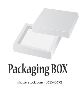  Open Box For Candy Or Your Idea. Box on White Background