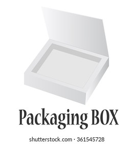  Open Box For Candy Or Your Idea. Box on White Background