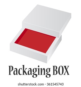 Open Box For Candy Or Your Idea. Box on White Background