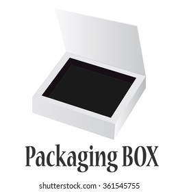  Open Box For Candy Or Your Idea. Box on White Background