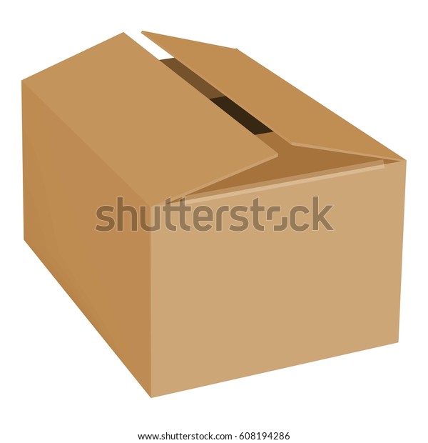 Download Open Box Cardboard Mockup Realistic Illustration Stock ...