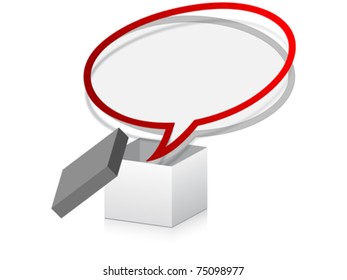 open box with chat icon