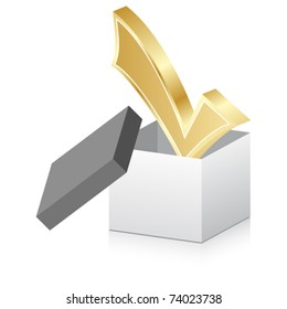 open box with check icon