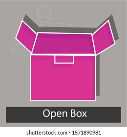 Open box concept. Creative idea design. Flat vector illustration for template, brochure, web page or presentation.