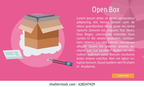Open Box Conceptual Banner