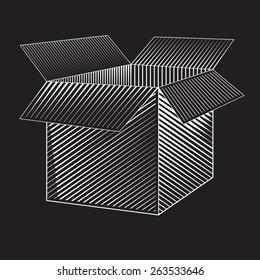 Open box Engraving in Graphic style