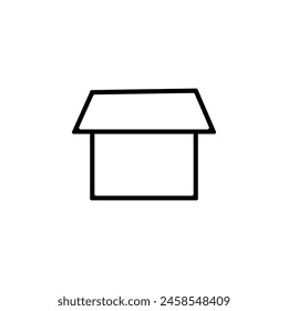 Open Box flat vector icon. Simple solid symbol isolated on white background. Open Box sign design template for web and mobile UI element