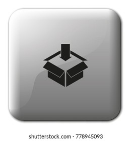 Open box flat vector icon.