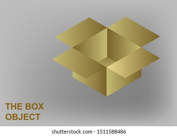 Open Box with gradient and gray background