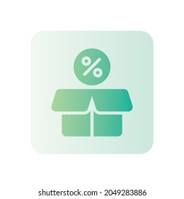 open box gradient icon isolated on white background
