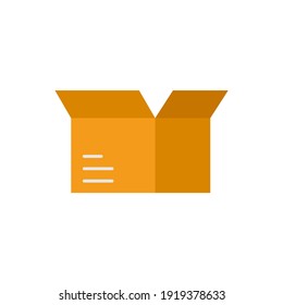 Open box icon, carton box package open icon in color icon, isolated on white background 