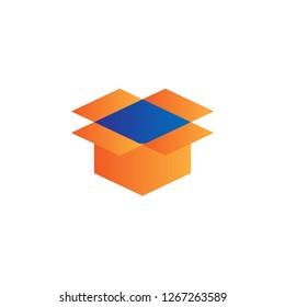 open box icon design with creative modern concept and simple logo trendy shape style design vector eps 10