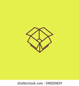 Open box icon. Empty box vector