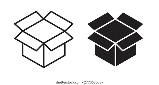 Open box icon graphic vectors for website design