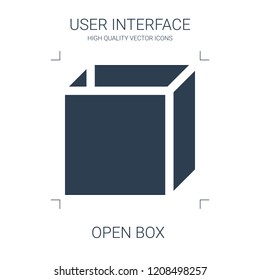 open box icon. high quality filled open box icon on white background. from user interface collection flat trendy vector open box symbol. use for web and mobile