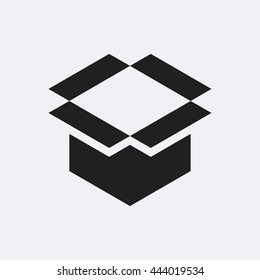 Open box icon illustration isolated vector sign symbol