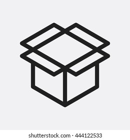 Open box icon illustration isolated vector sign symbol