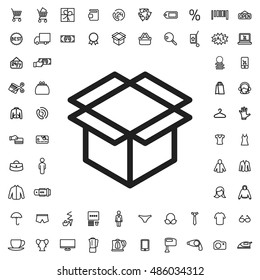 Open box icon illustration isolated vector sign symbol