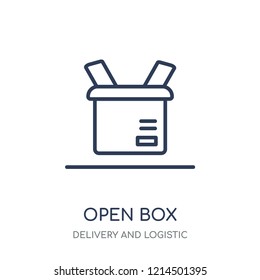 Open box icon. Open box linear symbol design from Delivery and logistic collection.