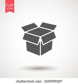 Open Box icon or logo in modern line style. High quality black outline pictogram for web site design and mobile apps. Vector illustration on a white background.