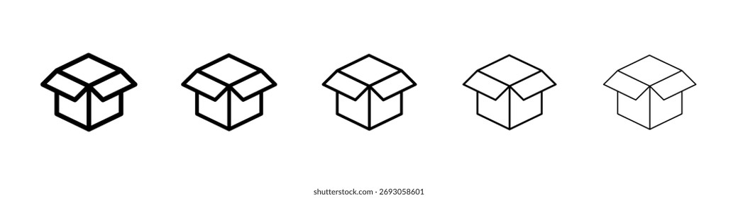 Open box icon for mobile concept and web design.