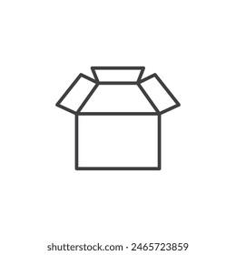 Open Box Icon Set. Open Package and Delivery Storage Symbols in Vector Format.