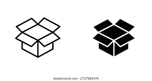 Open box icon symbol logo graphic design element. EPS10