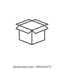 Icono de cuadro abierto Marca de símbolo en estilo relleno