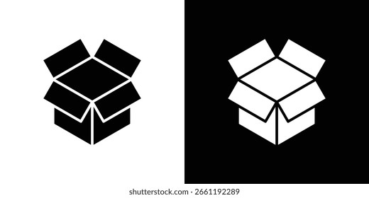 Open box icon symbol. Simple, flat design for web and mobile app