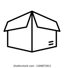 Open box icon in trendy flat style isolated on grey background. Website pictogram. Internet symbol for your web site design, logo, app, UI. Vector illustration, EPS10.