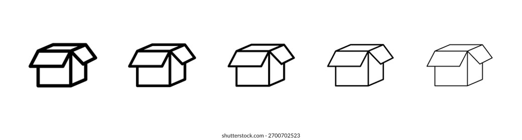 Icono de caja abierta Arte vectorial Ilustración