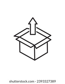 open box icon, vector best line icon.