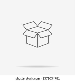 Open box icon. Vector concept illustration for design.