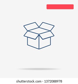Open box icon. Vector concept illustration for design.