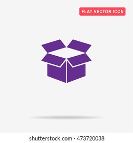 Open box icon. Vector concept illustration for design.
