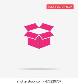 Open box icon. Vector concept illustration for design.