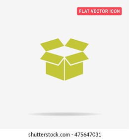 Open box icon. Vector concept illustration for design.