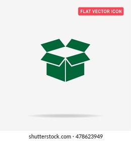 Open box icon. Vector concept illustration for design.