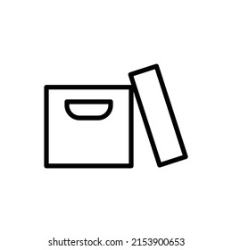 Open box icon vector. Flat design