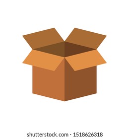 Open box icon. Vector illustration