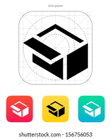 Open box icon. Vector illustration.