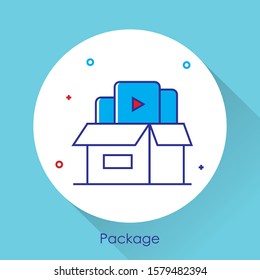 Open box icon. Vector illustration