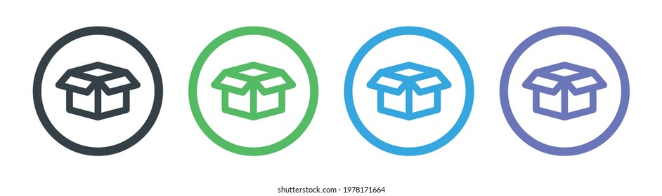 Open box icon. Vector illustration